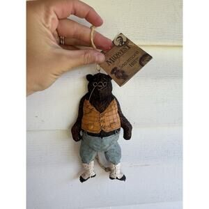 Funny Bear Anthropomorphism Christmas Ornament Sagamore Hill New Movable